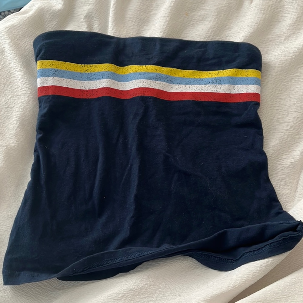 Navy blue tube top